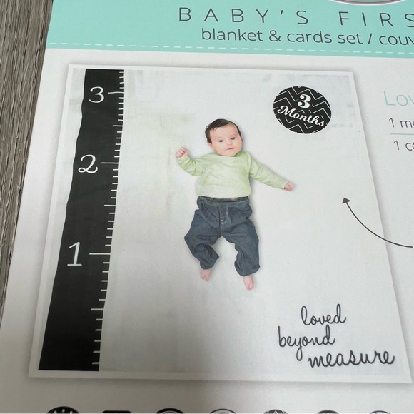 LULUJO FIRST YEAR MILESTONE PHOTO BLANKET WITH CARDS NEW - Picture 4 of 4